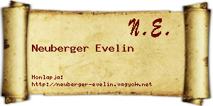 Neuberger Evelin névjegykártya